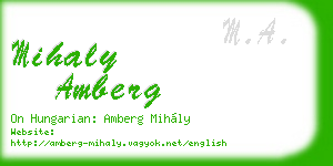mihaly amberg business card